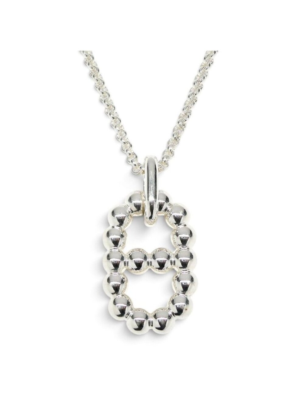 Hermes Chaine D'ancre Alea Beads Pendant GM 925 Sterling Silver